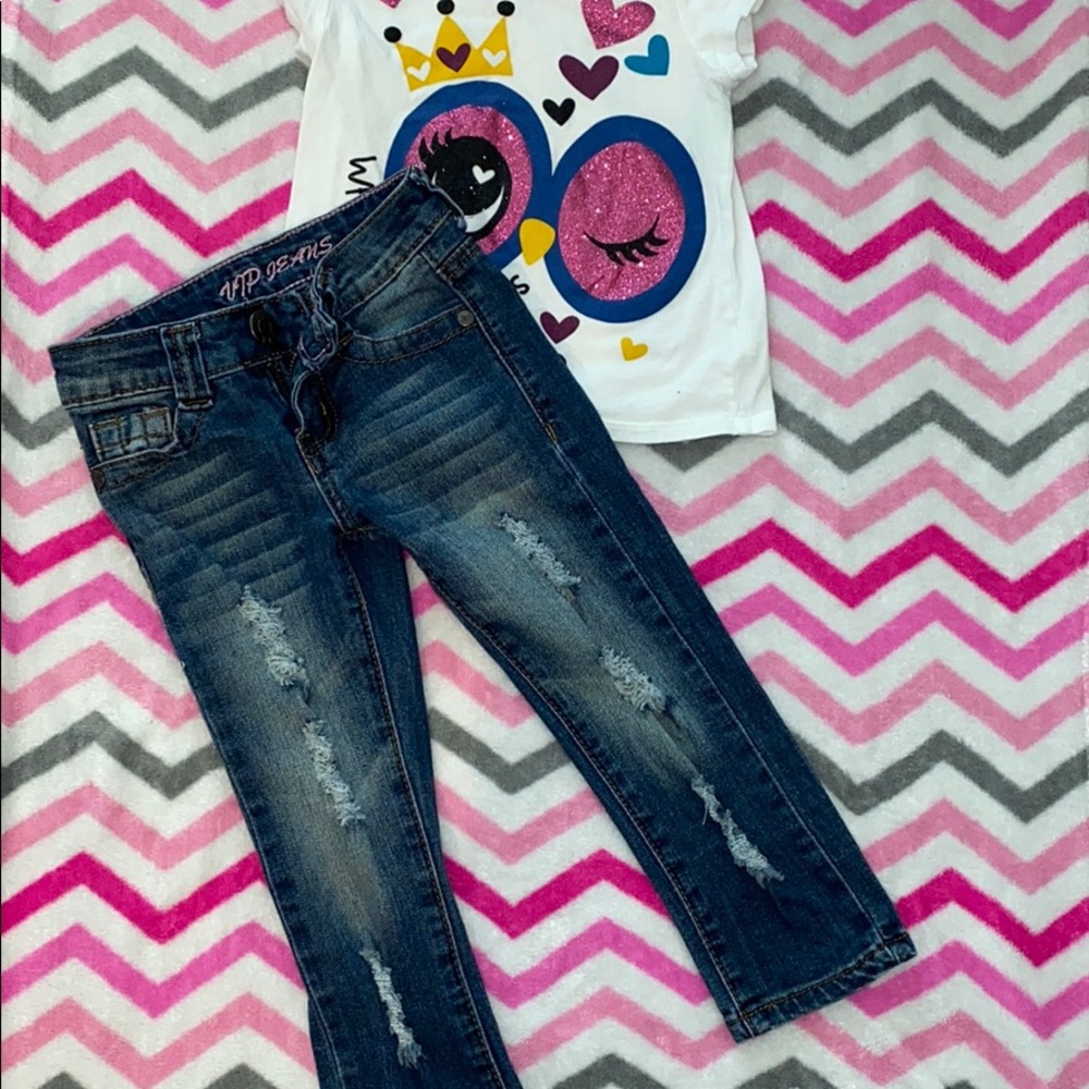 Worn-look jeans